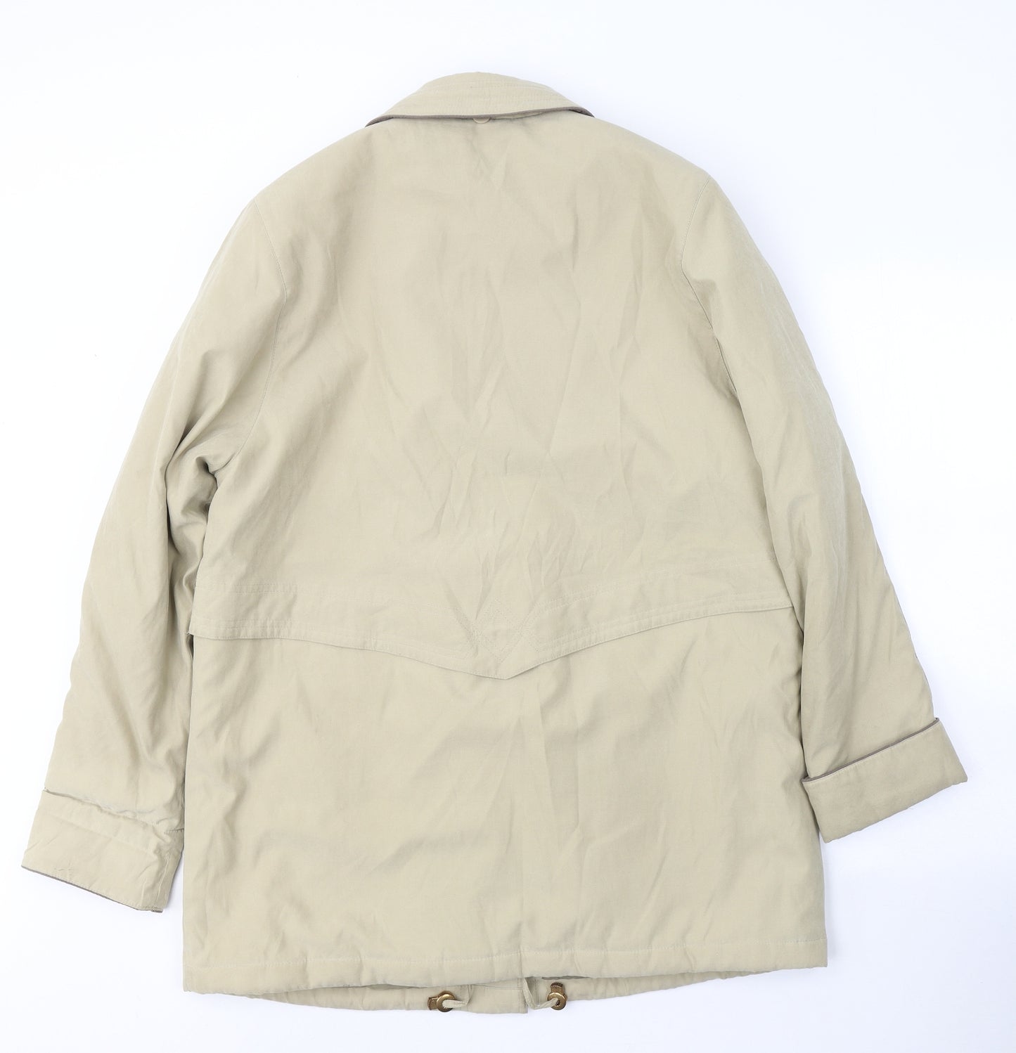 Preworn Womens Beige   Trench Coat Coat Size 12  Zip
