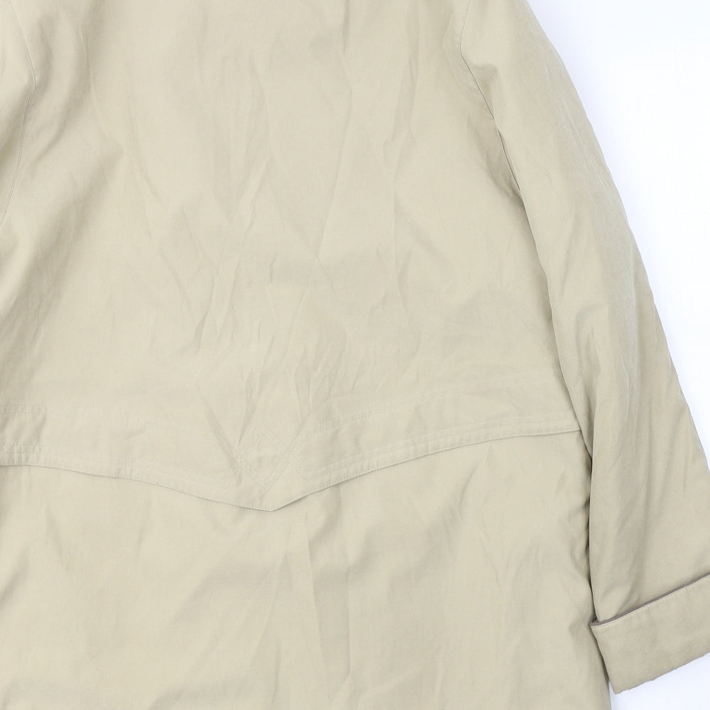 Preworn Womens Beige   Trench Coat Coat Size 12  Zip