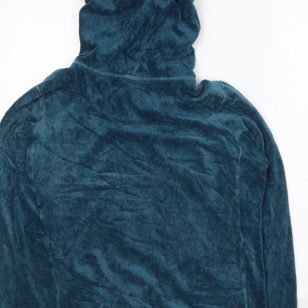 Marks and Spencer Womens Blue  Cotton Full Zip Hoodie Size 18  Zip