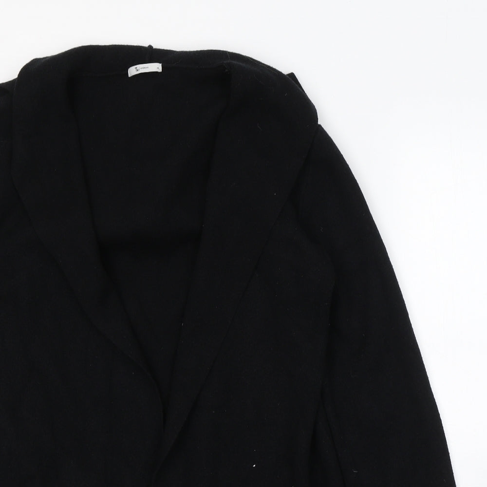 TU Womens Black V-Neck  Viscose Cardigan Jumper Size M