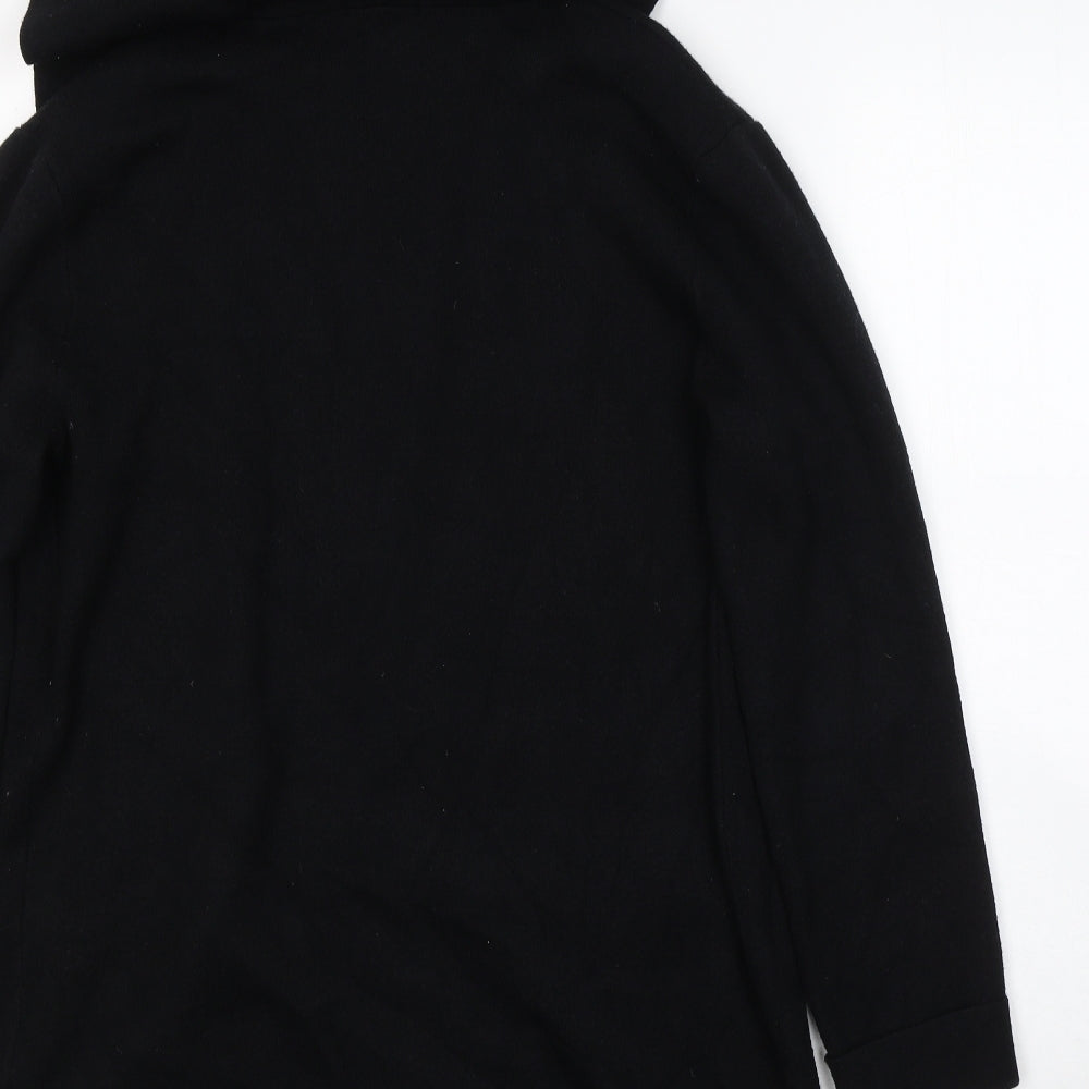 TU Womens Black V-Neck  Viscose Cardigan Jumper Size M