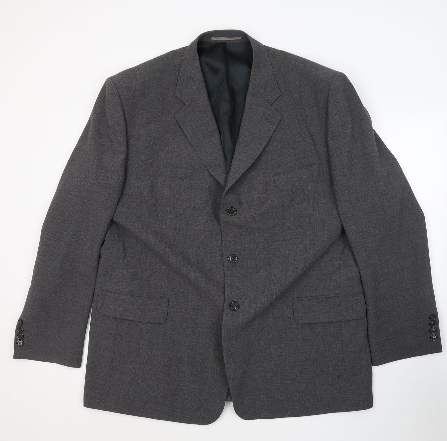 Brooke Taverner    Mens Grey  Polyester Jacket Suit Jacket Size 48