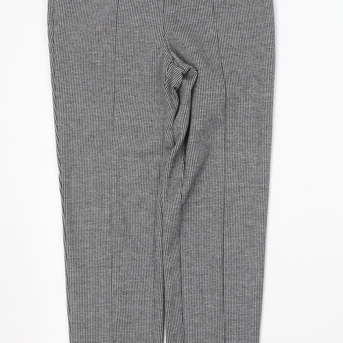 Stradivarius Womens Black Houndstooth Cotton Jegging Leggings Size 6 L26 in