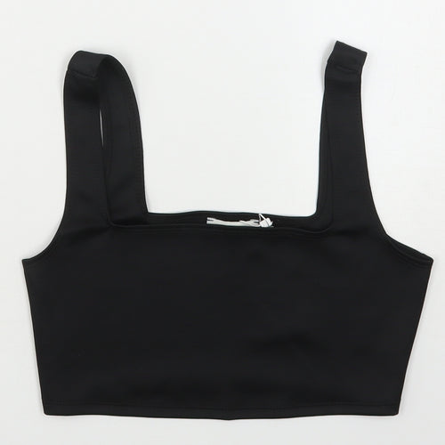 Florence Club Womens Black  Polyester Cropped Tank Size 10 Square Neck