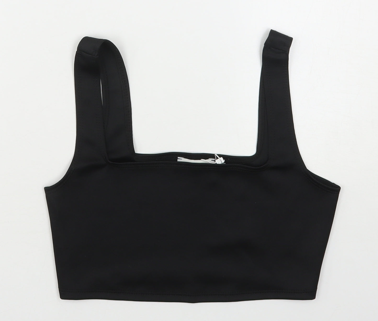 Florence Club Womens Black  Polyester Cropped Tank Size 10 Square Neck