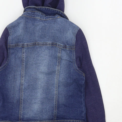 Justice Girls Blue   Jacket  Size 8 Years  Snap