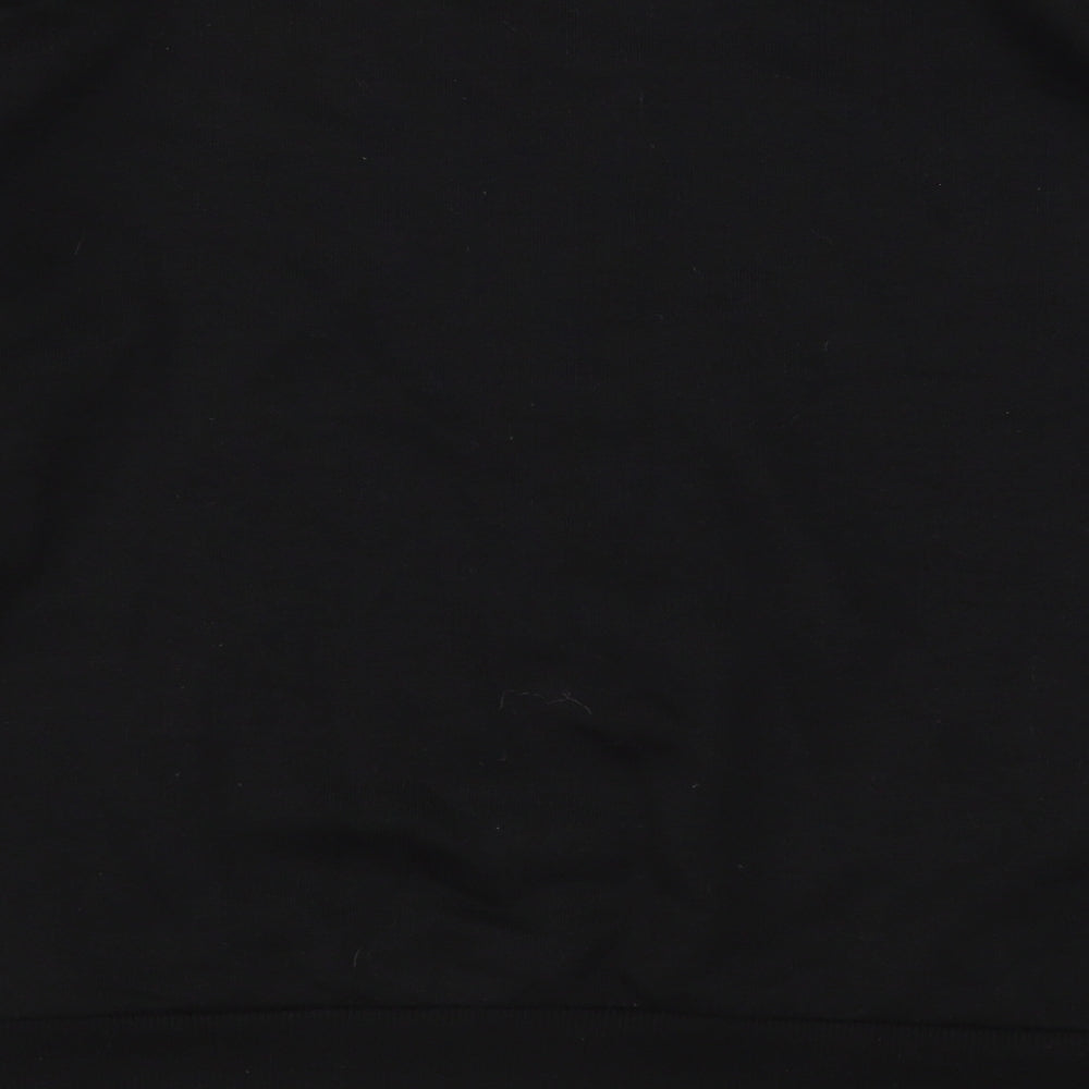 Bershka Womens Black  Polyester Pullover Sweatshirt Size S