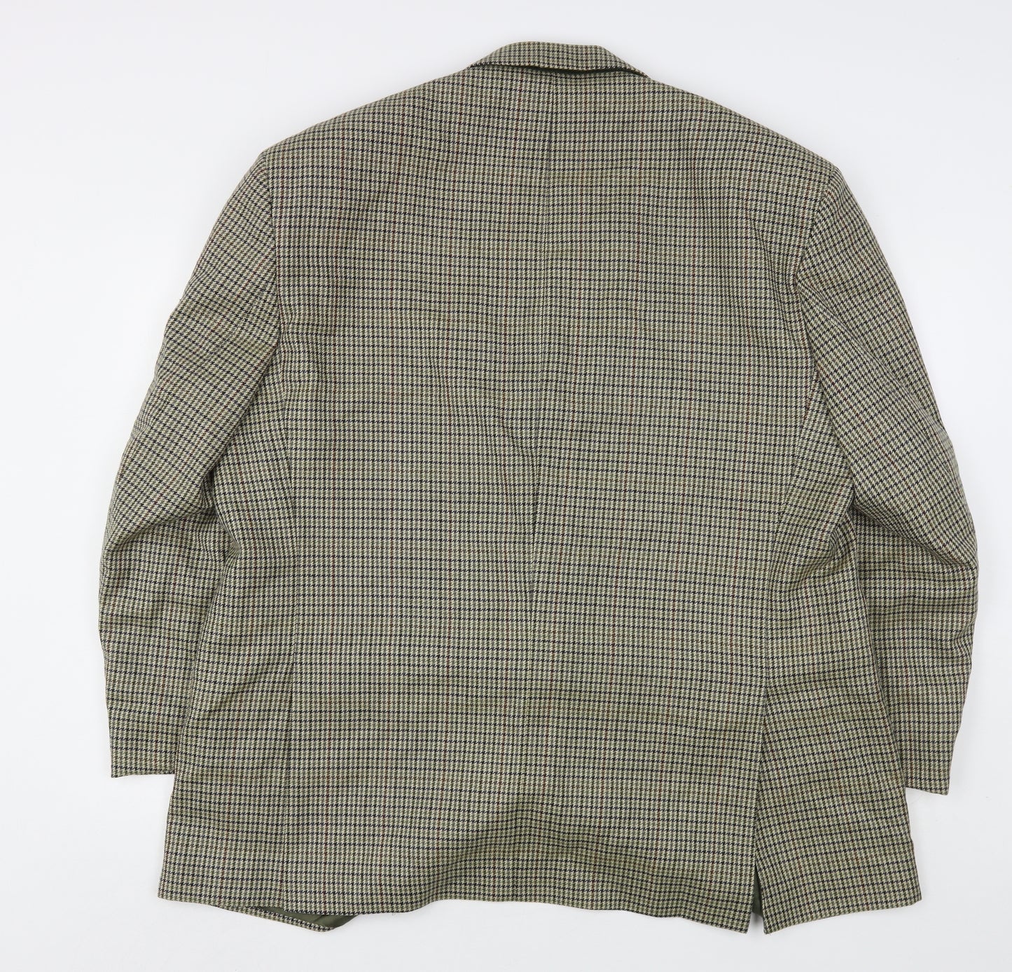 Greenwoods Mens Multicoloured Houndstooth Wool Jacket Suit Jacket Size 50