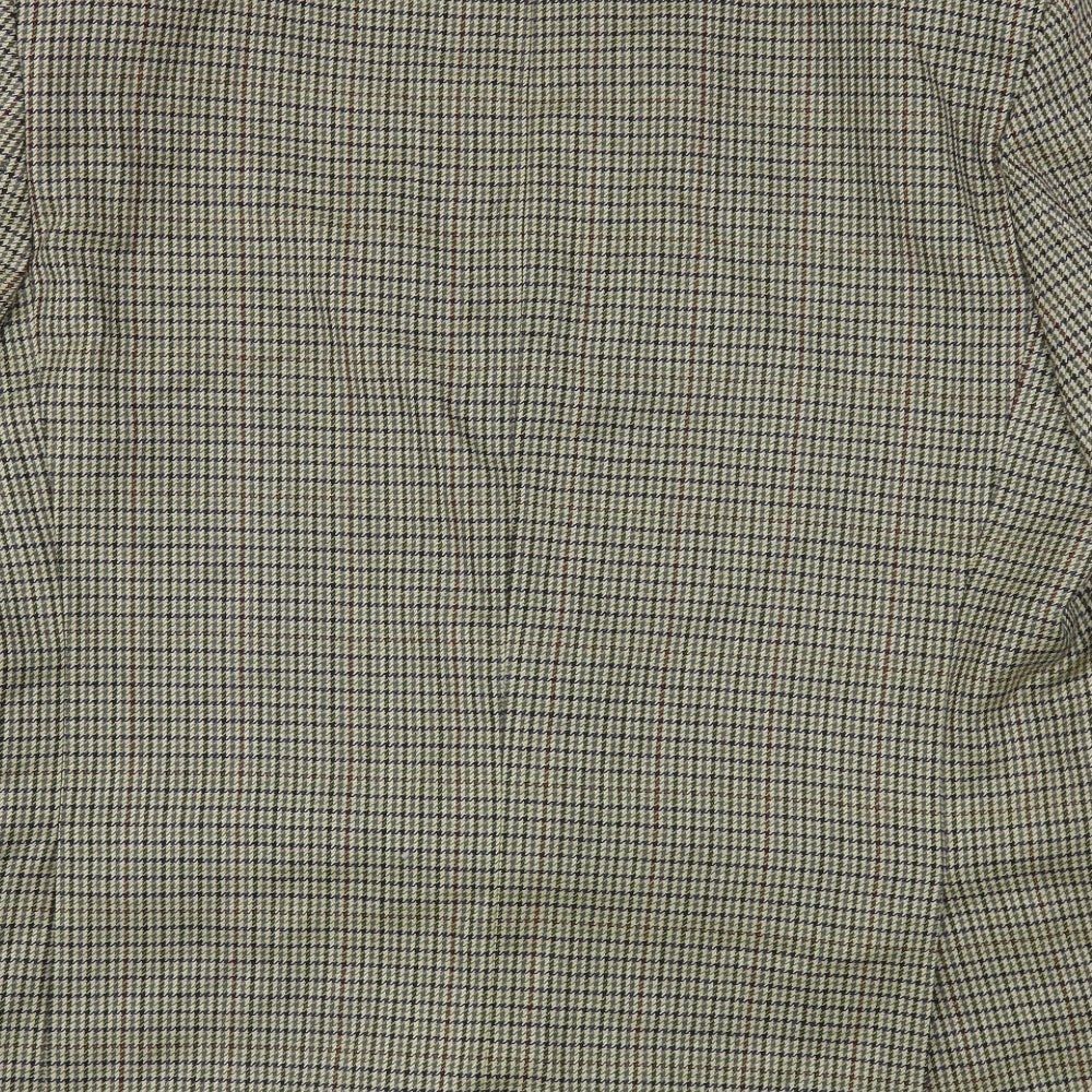 Greenwoods Mens Multicoloured Houndstooth Wool Jacket Suit Jacket Size 50