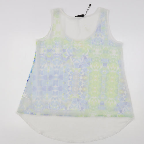 Savida Womens Multicoloured Geometric Polyester Basic Blouse Size 18 Round Neck