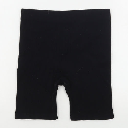 Dunnes Stores Womens Black  Polyamide Biker Shorts Size M L7 in Regular