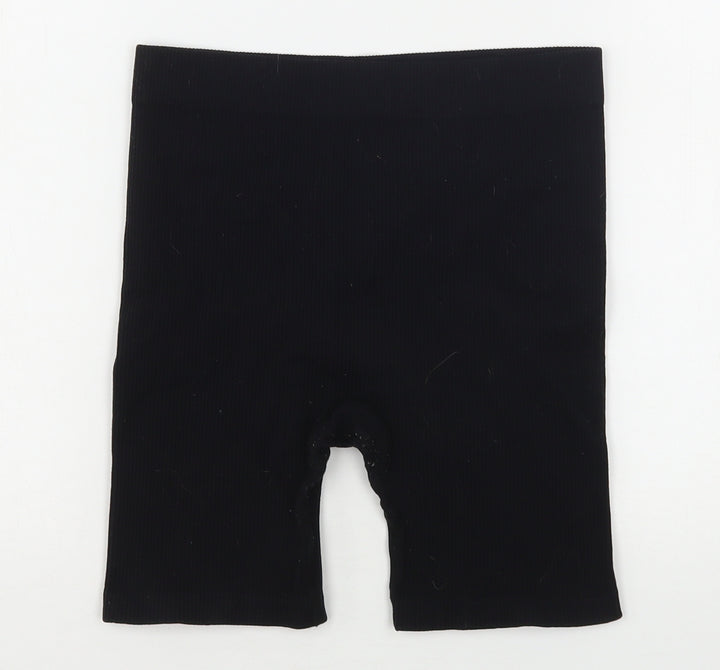 Dunnes Stores Womens Black Polyamide Biker Shorts Size M L7 in Regular