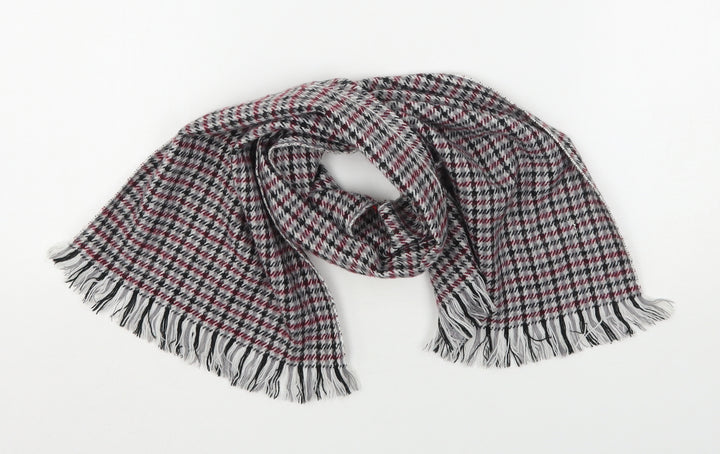 Preworn Womens Multicoloured Houndstooth Acrylic Scarf