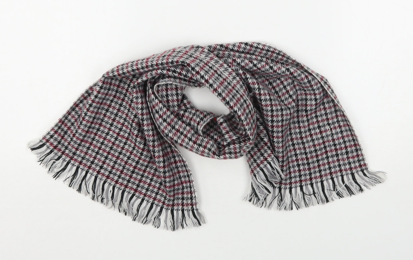 Preworn Womens Multicoloured Houndstooth Acrylic  Scarf