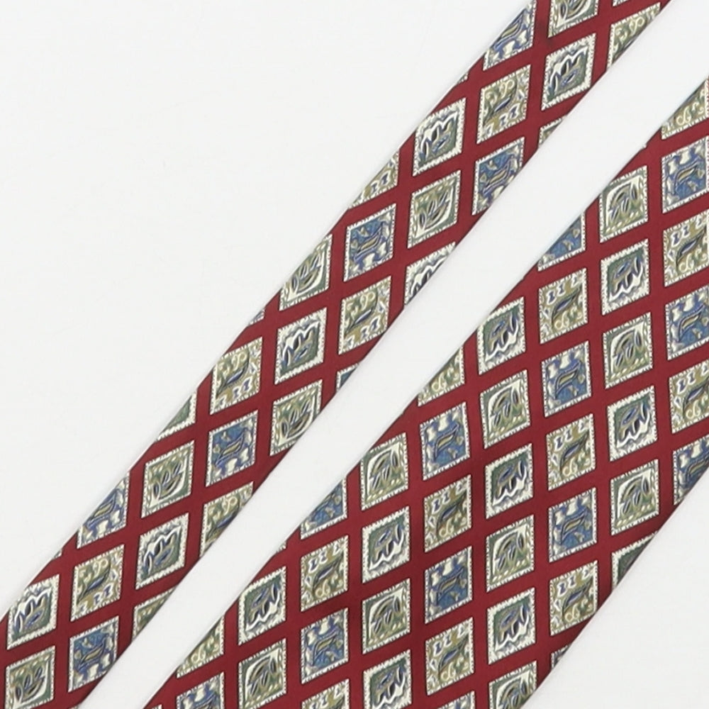 Marks and Spencer Mens Multicoloured Geometric Silk Pointed Tie One Size