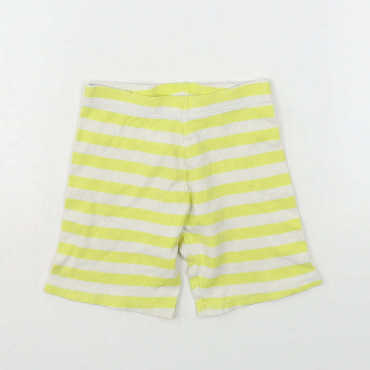 F&F Girls Yellow Striped Cotton Biker Shorts Size 2-3 Years Regular