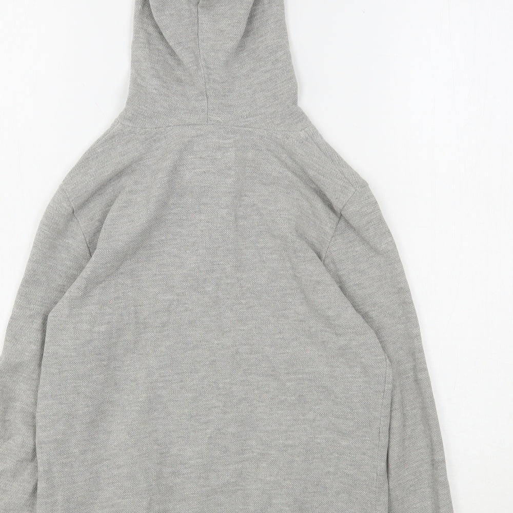 Zara Boys Grey  Cotton Full Zip Hoodie Size 8 Years