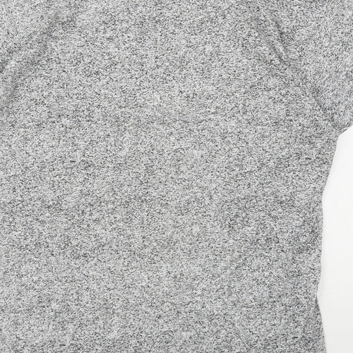 Bershka Mens Grey  Cotton  T-Shirt Size XL Round Neck