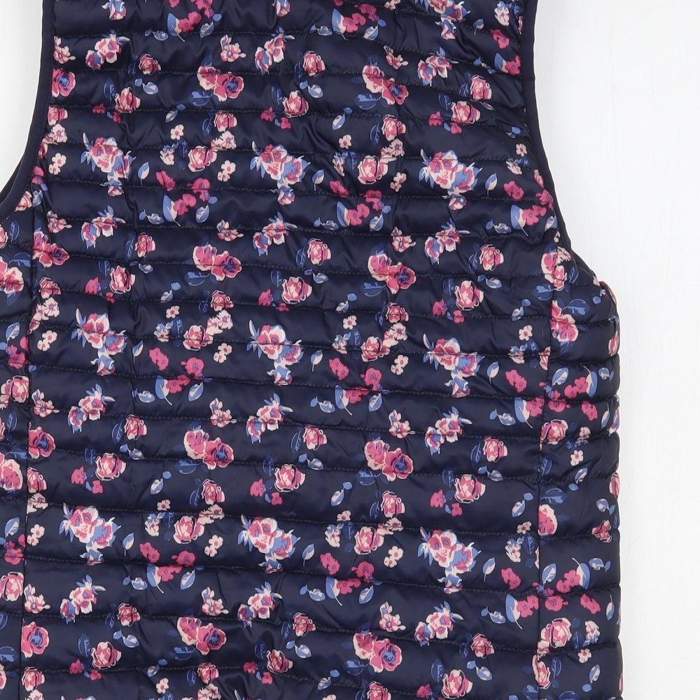 ESMARA Womens Multicoloured Floral  Gilet Coat Size 12  Snap
