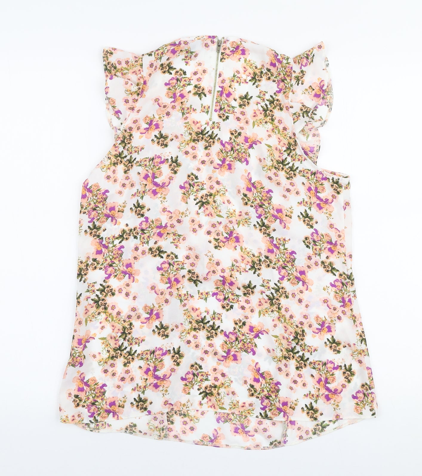 Atmosphere Womens Multicoloured Floral Polyester Basic Blouse Size 12 Round Neck