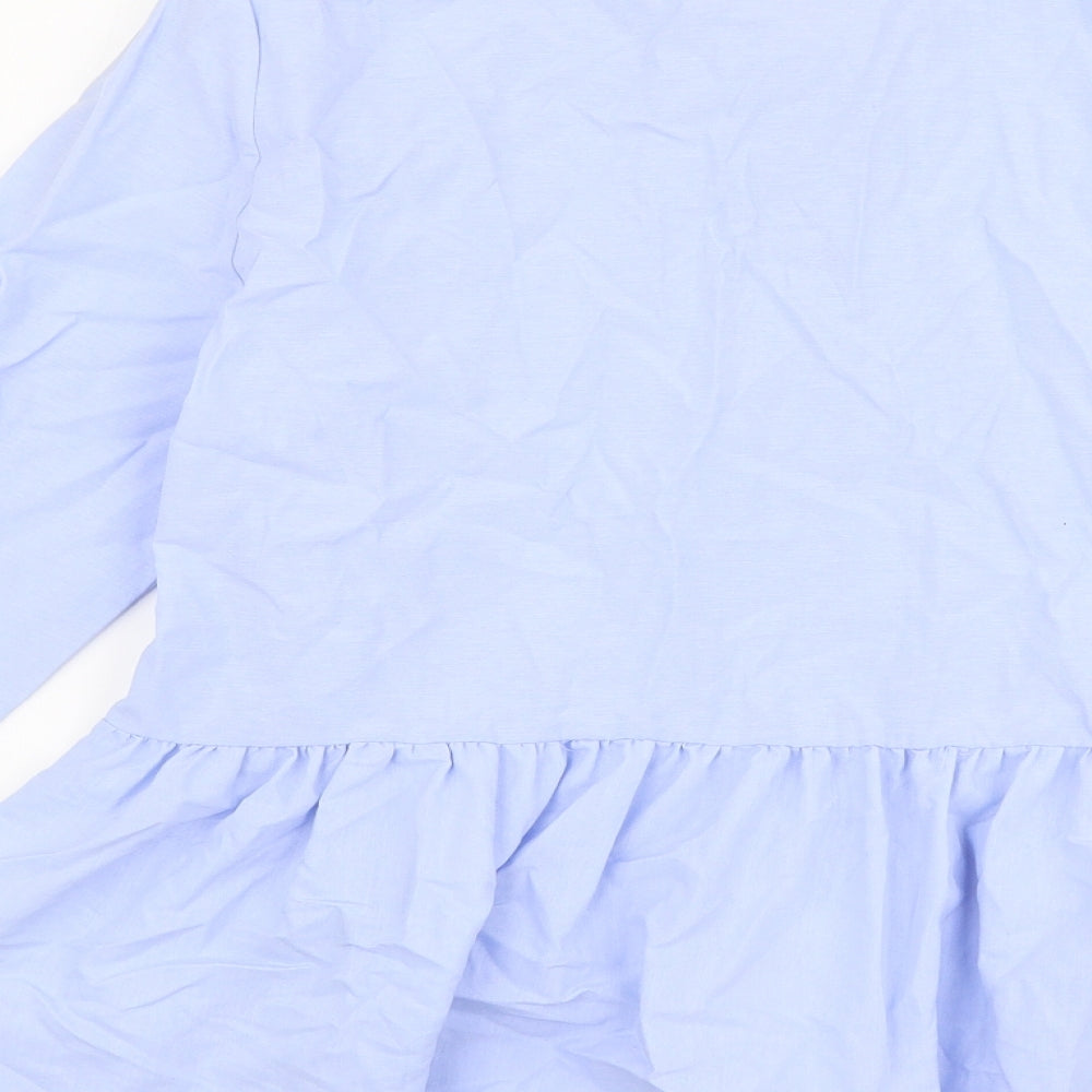 Atmosphere Womens Blue  Cotton Basic Button-Up Size 14 Collared