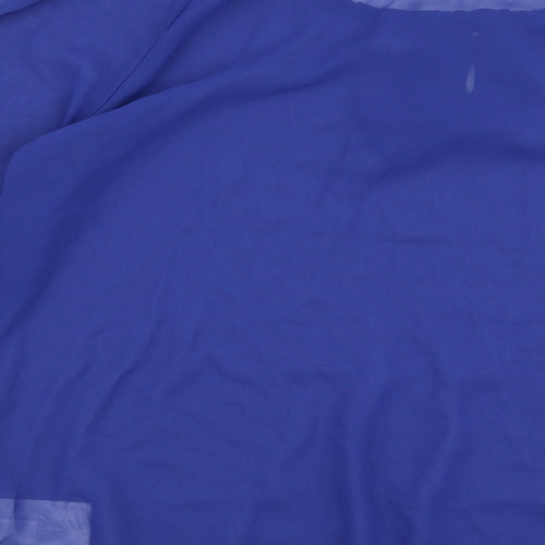 Esprit Womens Blue  Polyester Basic Blouse Size 14 Round Neck