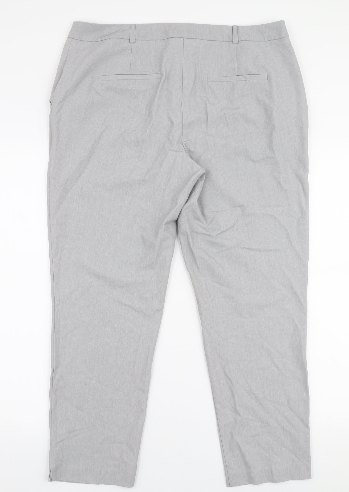 Dorothy Perkins Womens Grey  Polyester Capri Trousers Size 14 L26 in Regular Zip