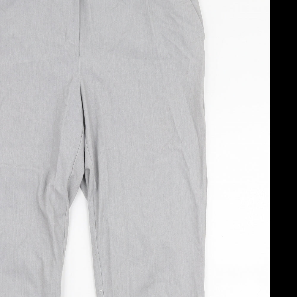 Dorothy Perkins Womens Grey  Polyester Capri Trousers Size 14 L26 in Regular Zip