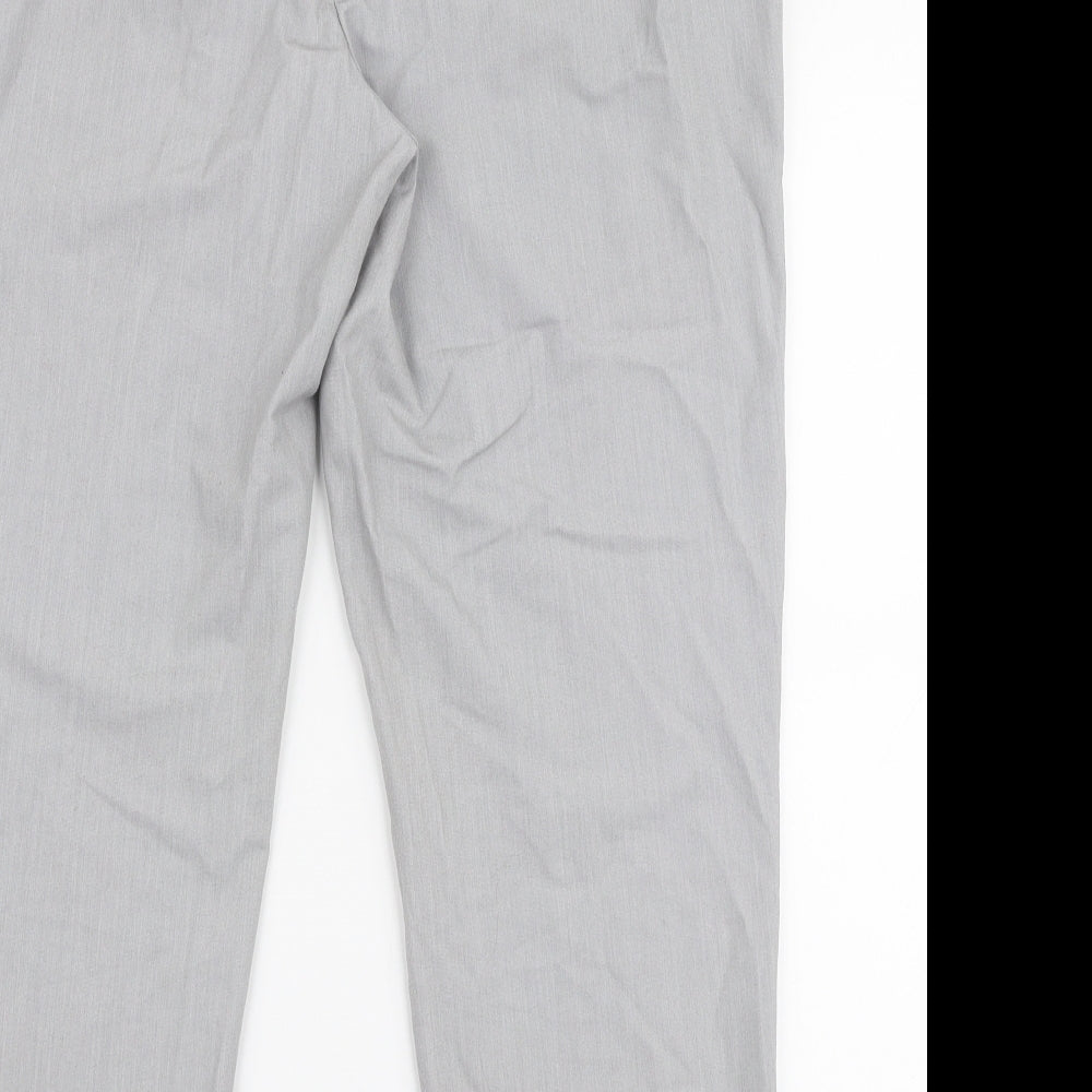 Dorothy Perkins Womens Grey  Polyester Capri Trousers Size 14 L26 in Regular Zip