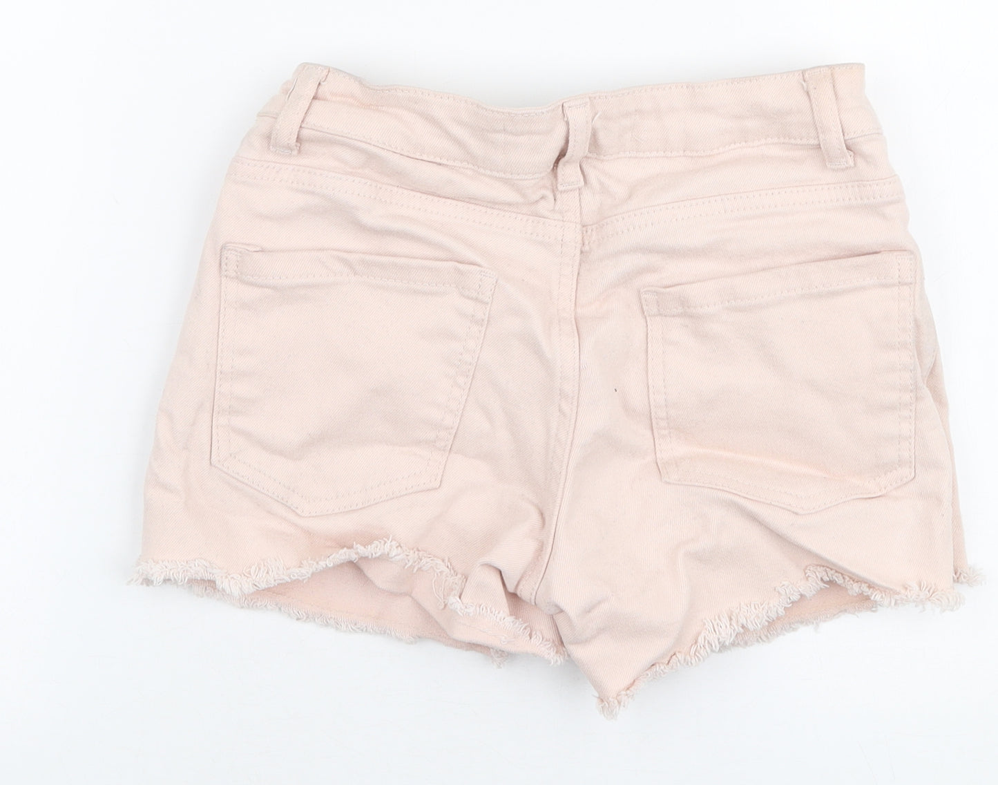 Primark Womens Pink  Cotton Hot Pants Shorts Size 8 L3 in Regular Zip