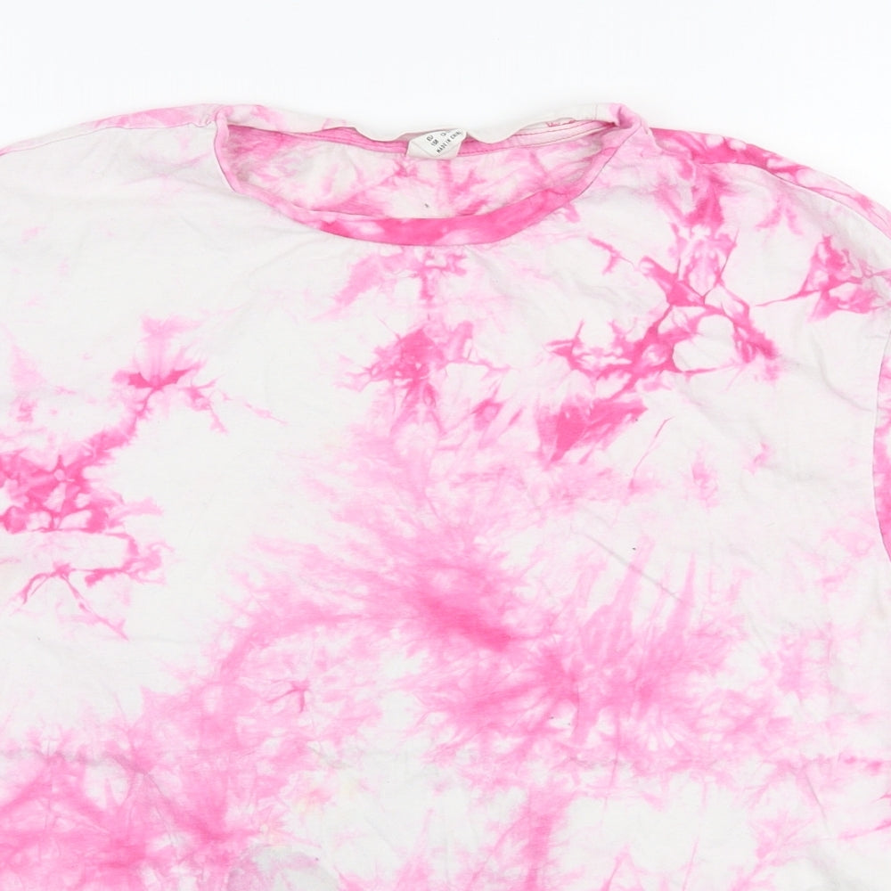 SheIn Girls Pink  Polyester Jersey T-Shirt Size 12-13 Years Round Neck Pullover