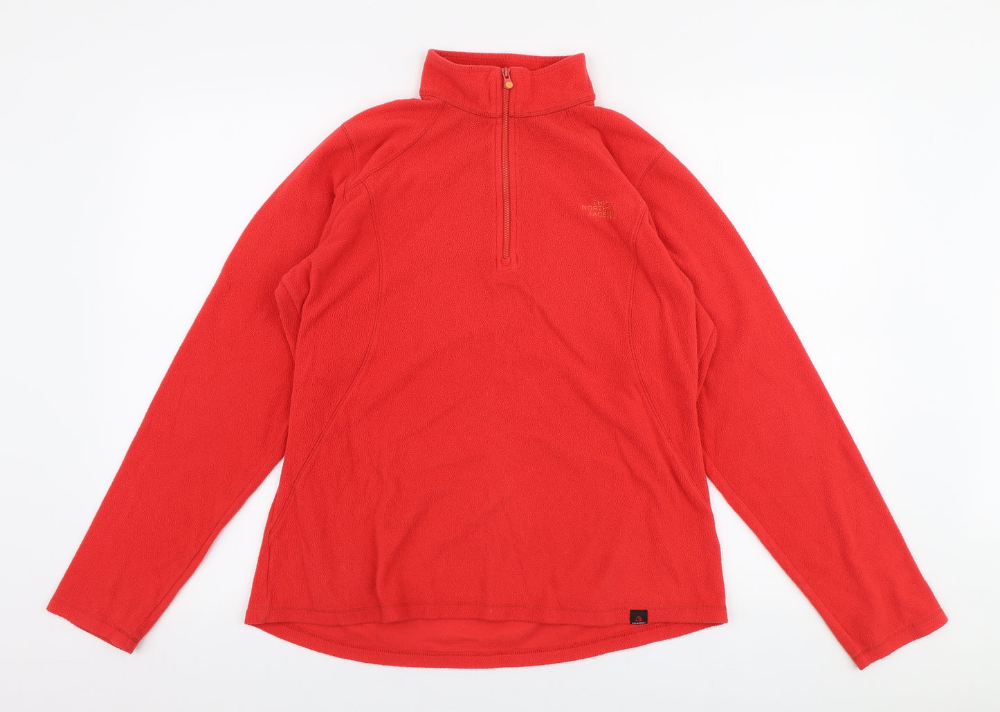 The North Face Womens Red  Polyester Full Zip Sweatshirt Size L  Zip