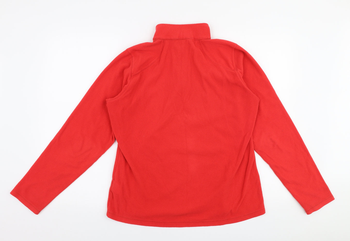 The North Face Womens Red  Polyester Full Zip Sweatshirt Size L  Zip
