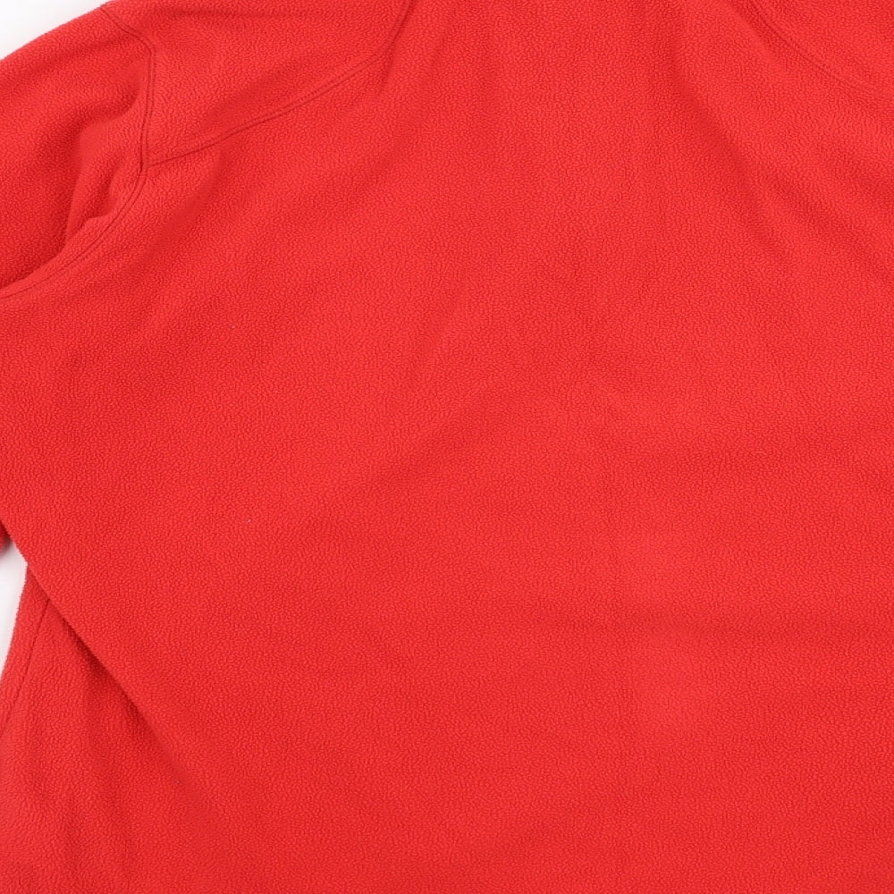 The North Face Womens Red  Polyester Full Zip Sweatshirt Size L  Zip