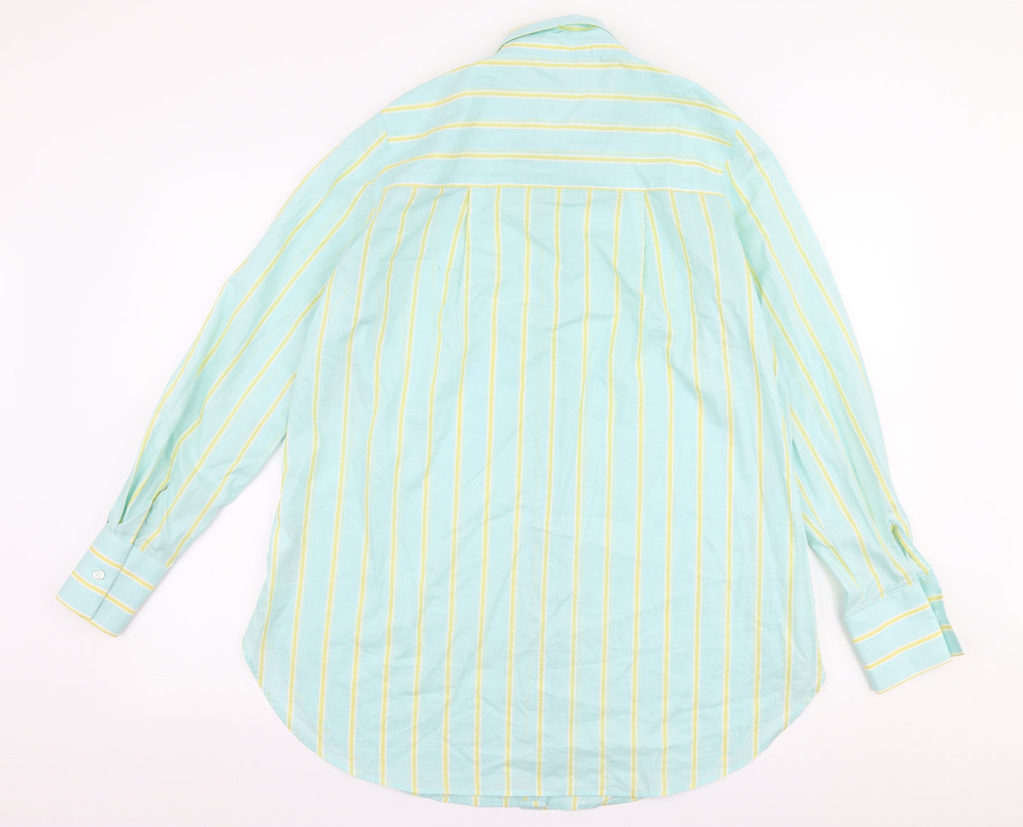 NEXT Womens Multicoloured Striped Cotton Basic Button-Up Size 10 Collared