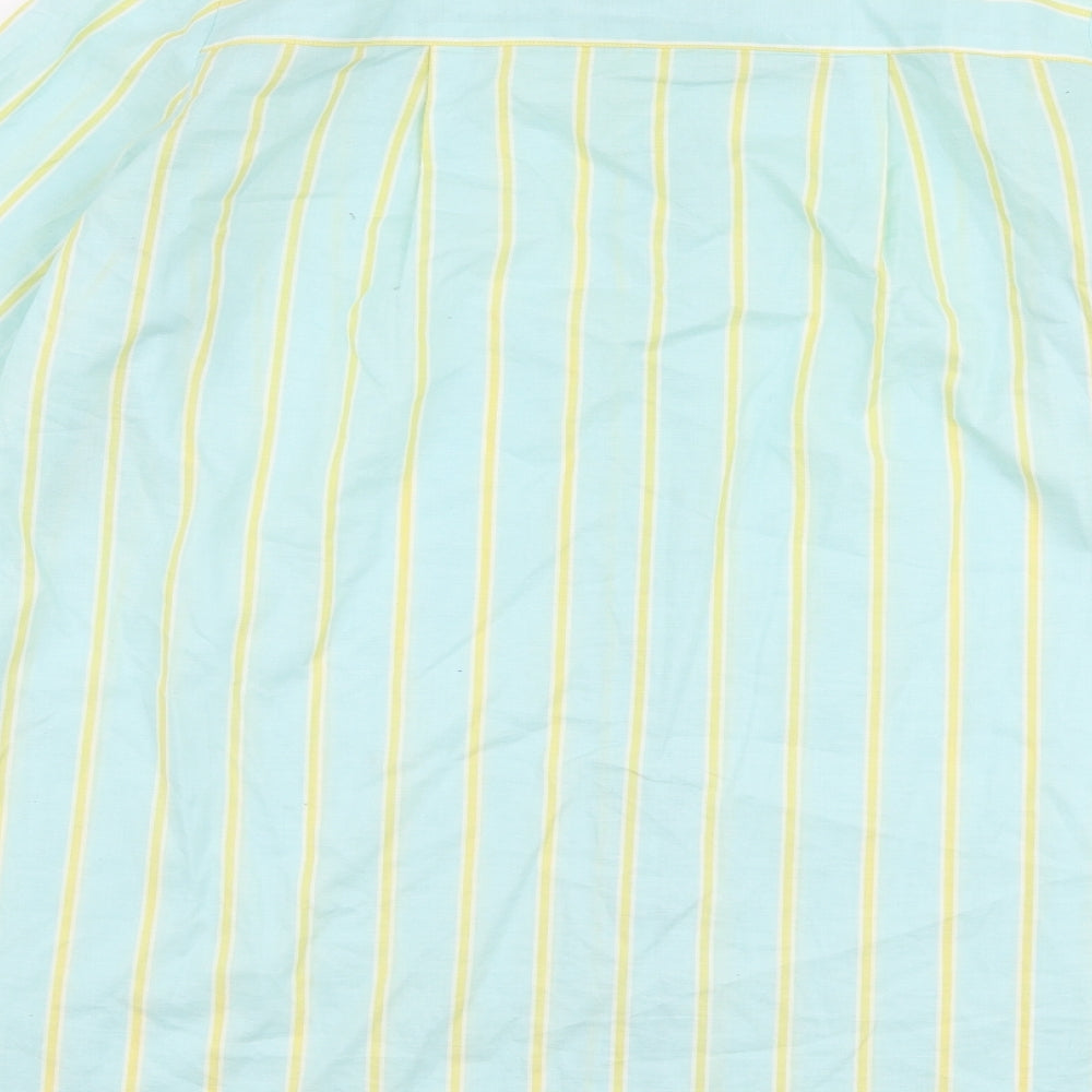 NEXT Womens Multicoloured Striped Cotton Basic Button-Up Size 10 Collared