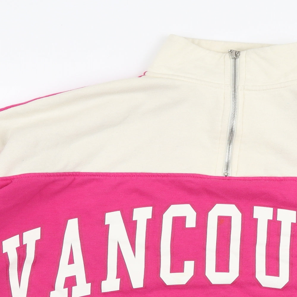 Primark Womens Pink  Polyester Pullover Sweatshirt Size S  Zip