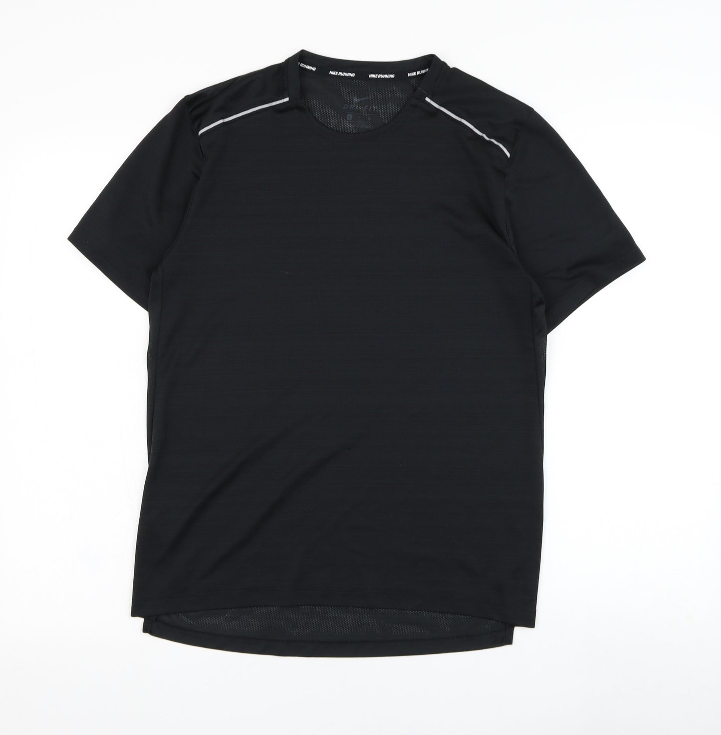 Nike Mens Black  Polyester Basic T-Shirt Size S Round Neck Pullover