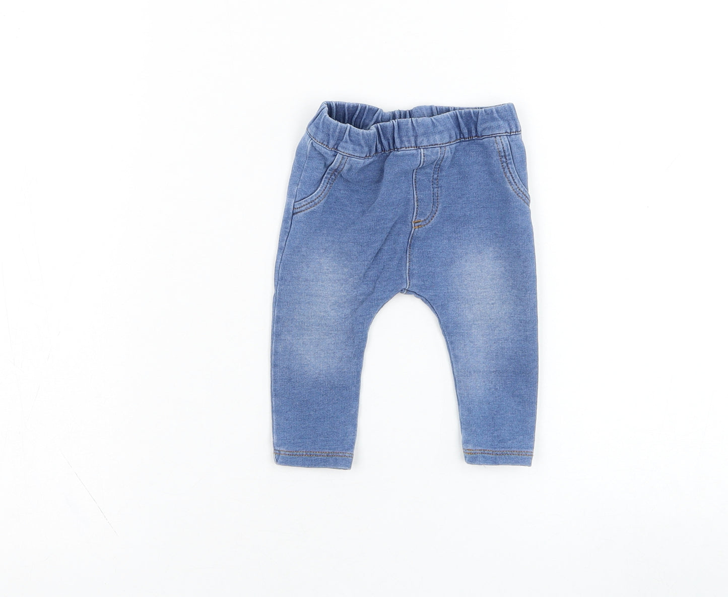 NEXT Girls Blue  Cotton Jogger Leggings Size 3-6 Months  Pullover - Jegging