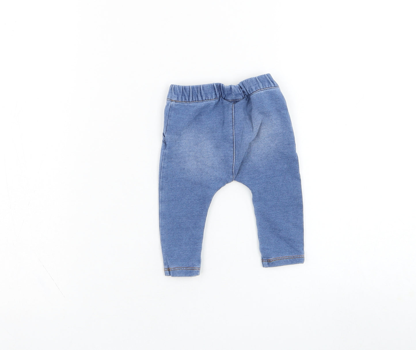 NEXT Girls Blue  Cotton Jogger Leggings Size 3-6 Months  Pullover - Jegging