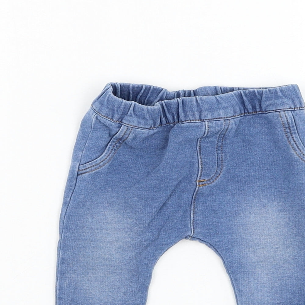 NEXT Girls Blue  Cotton Jogger Leggings Size 3-6 Months  Pullover - Jegging