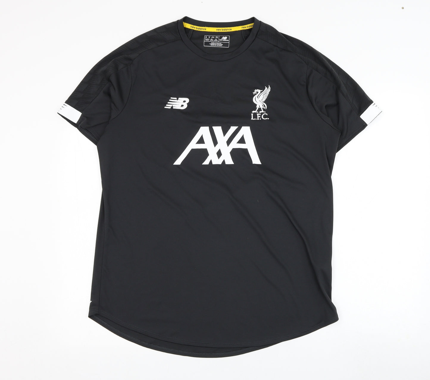 New Balance Mens Grey  Polyester Jersey T-Shirt Size XL Round Neck Pullover - Liverpool Football Club