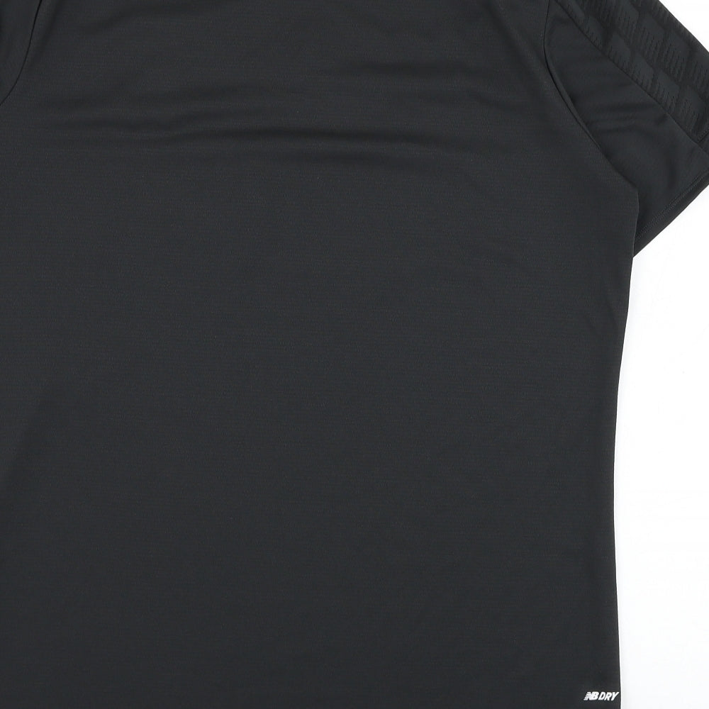 New Balance Mens Grey  Polyester Jersey T-Shirt Size XL Round Neck Pullover - Liverpool Football Club