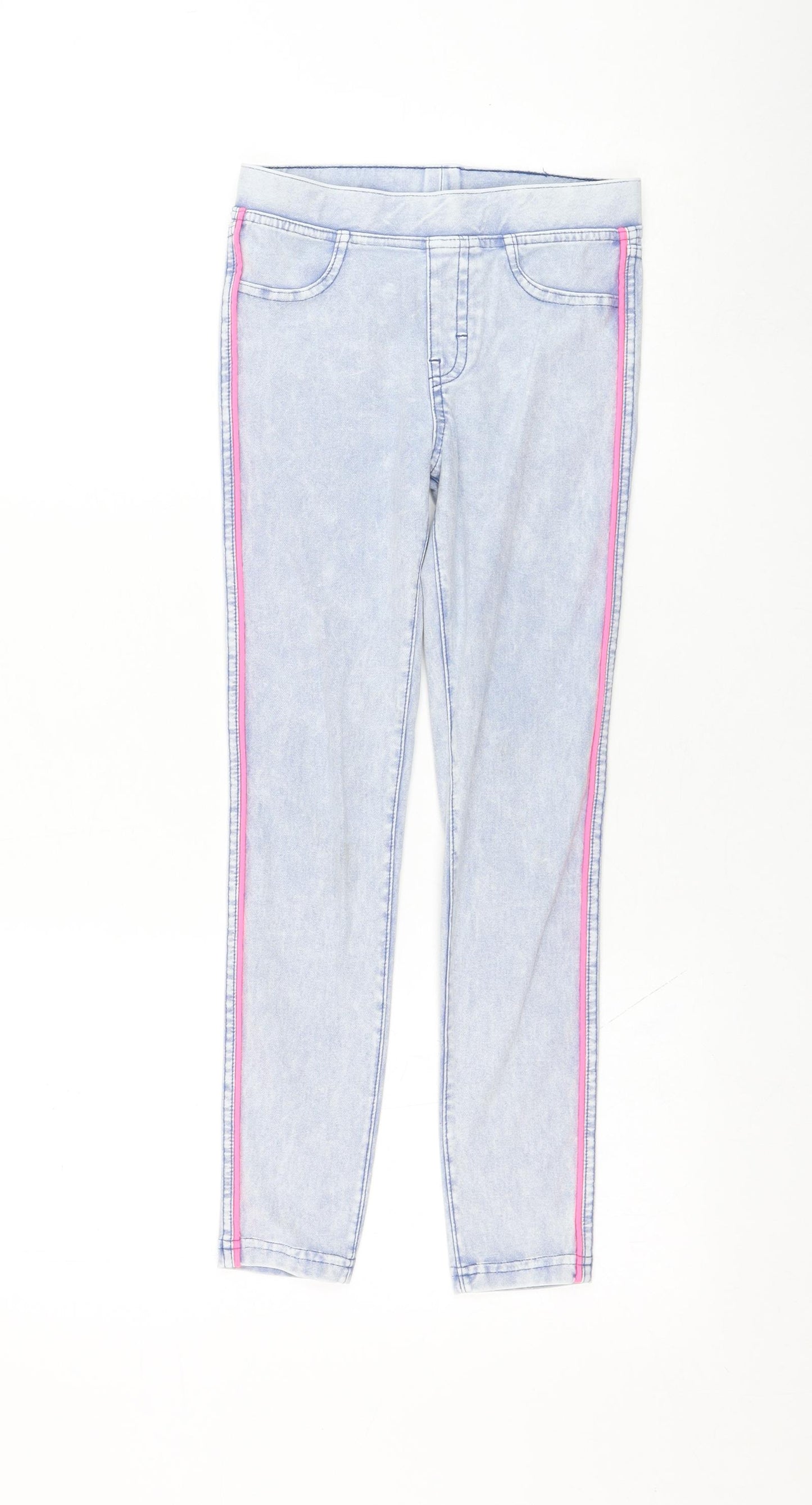 H&M Girls Blue  Cotton Skinny Jeans Size 8-9 Years  Regular Pullover