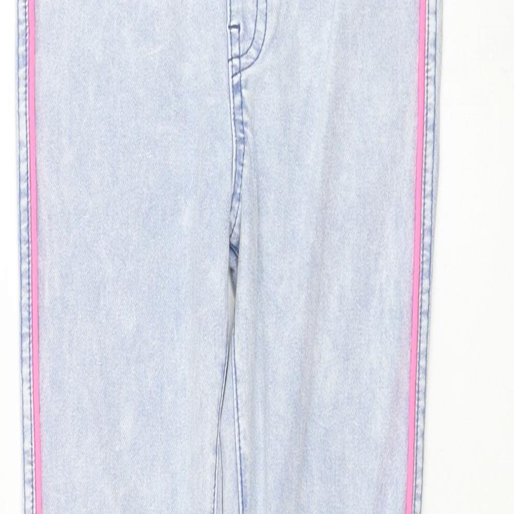 H&M Girls Blue  Cotton Skinny Jeans Size 8-9 Years  Regular Pullover