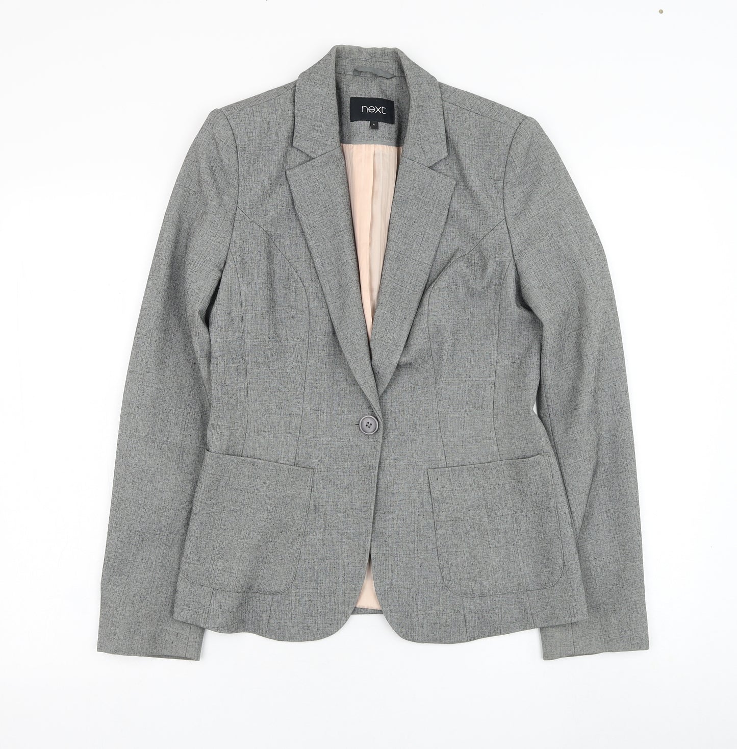 NEXT Womens Grey   Jacket Blazer Size 8  Button