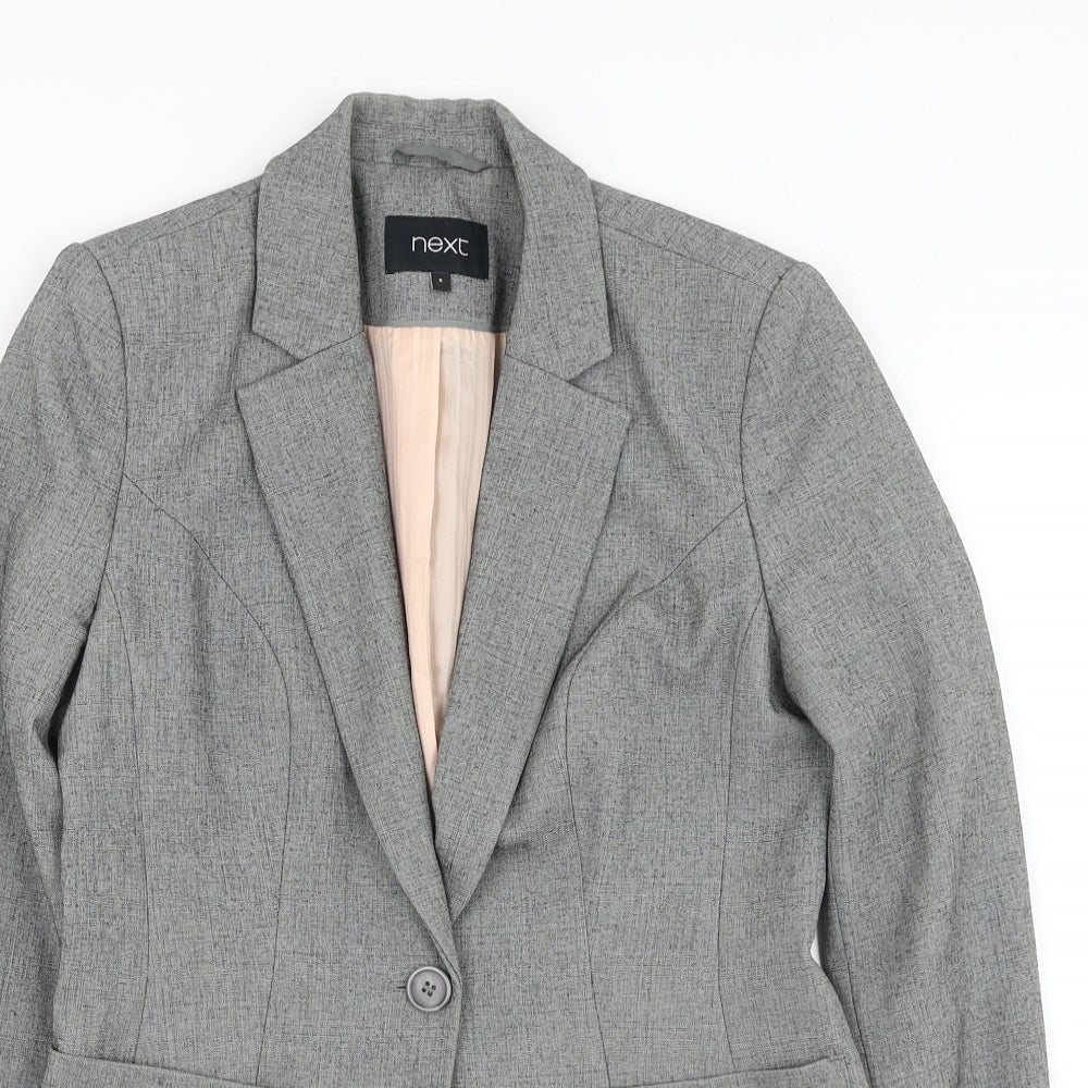NEXT Womens Grey   Jacket Blazer Size 8  Button