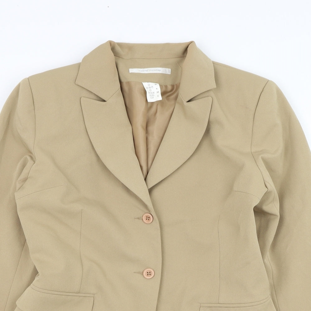 Cote Femme Womens Brown   Jacket Blazer Size 8  Button