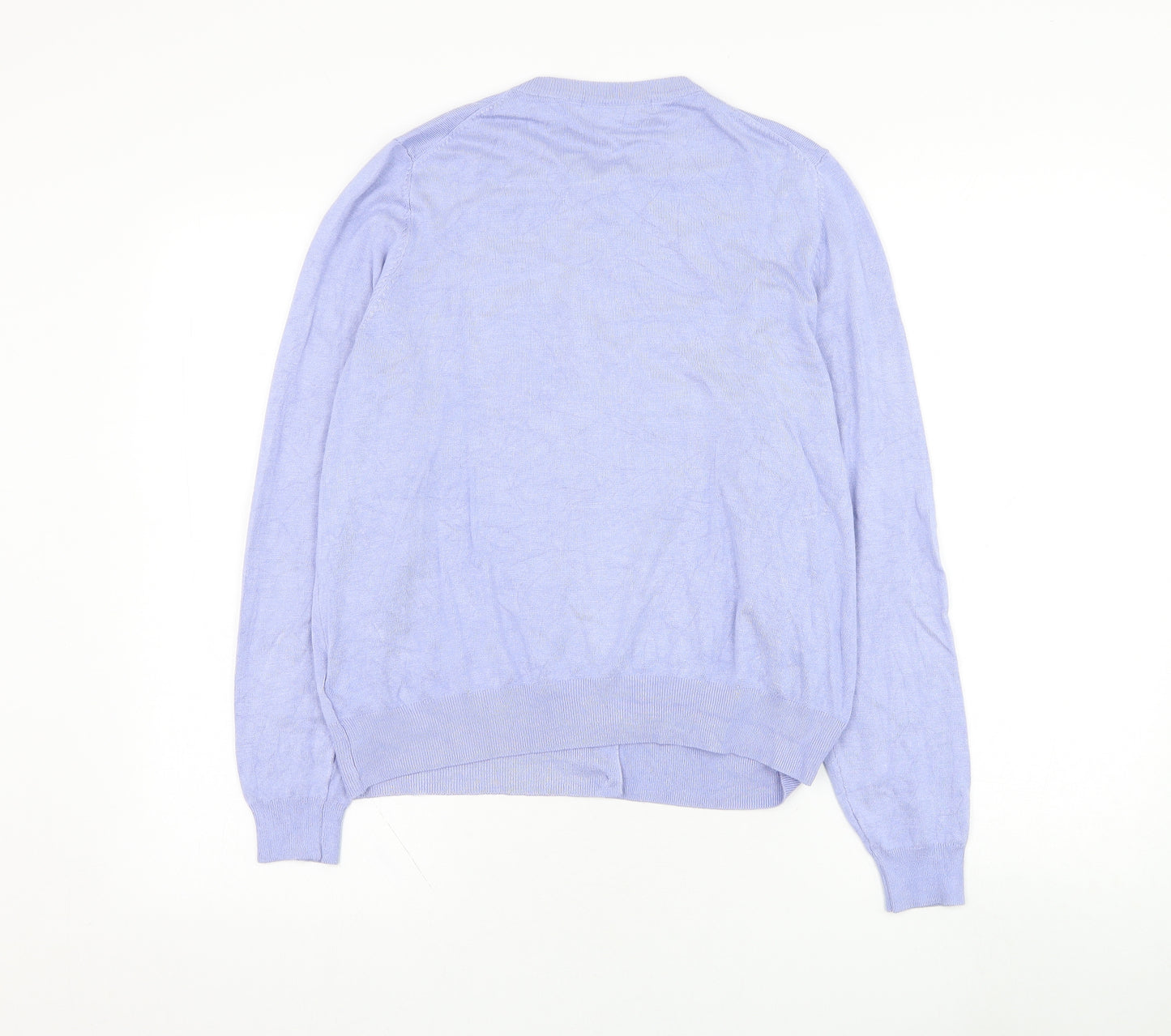 Marks and Spencer Womens Blue Round Neck  Viscose Cardigan Jumper Size 16