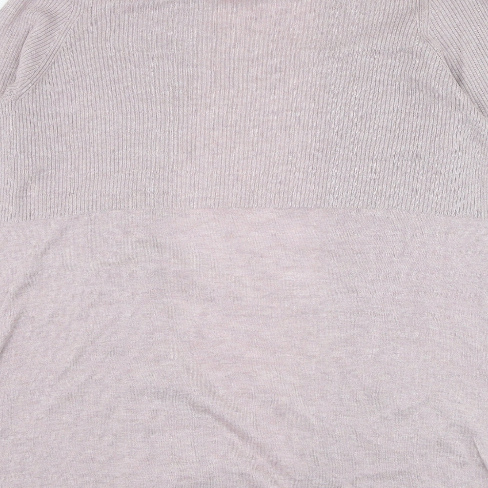 F&F Womens Pink Square Neck  Polyamide Cardigan Jumper Size 22